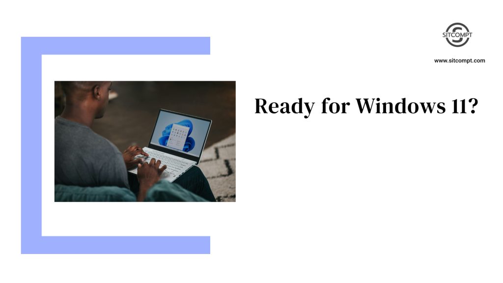 A user pictured working on a Windows 11 computer